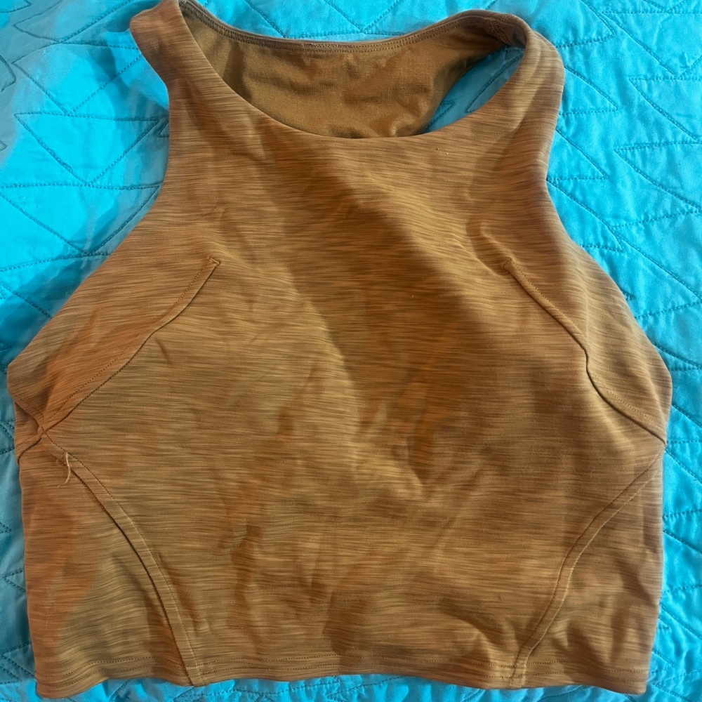 Lululemon cropped tanks with built in bra